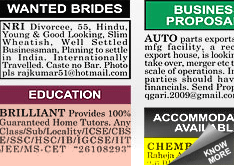 Ludhiana Tribune Situation Wanted display classified rates